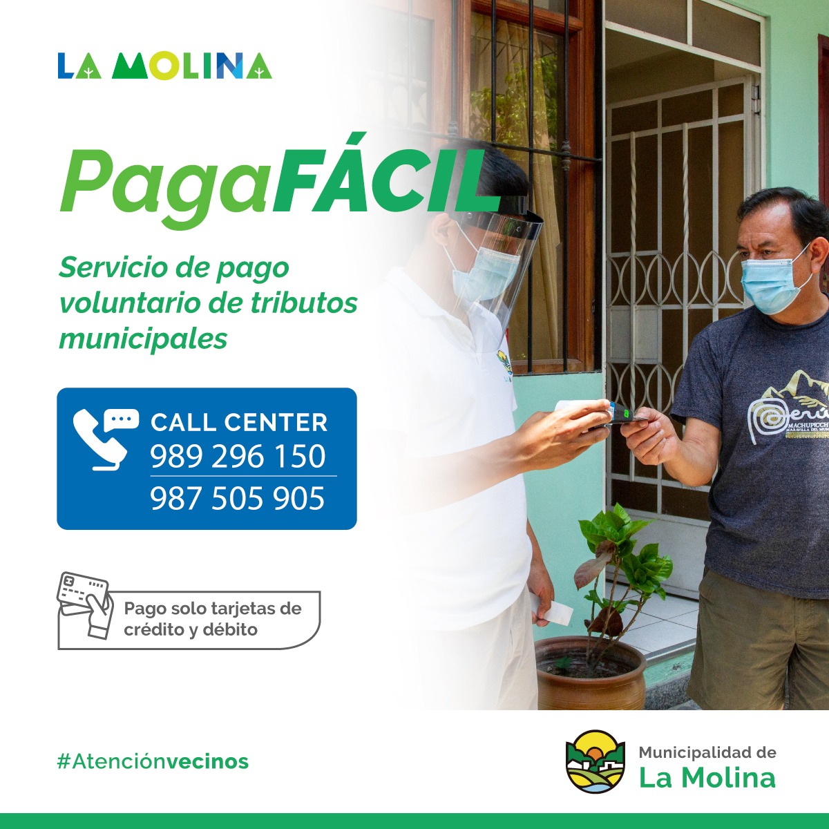 PAGA FÁCIL  Vecino molinense, recuerda que con nuestro programa Paga Fácil puedes realizar el pago de los tributos municipales sin salir de casa. Las unidades móviles llegarán a tu domicilio.